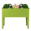 24.5 x 12.5 Inch Outdoor Elevated Garden Plant Stand Flower Bed Box - Fruit green