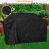 57-inch BBQ Grill Cover Weather Resistant Outdoor Barbeque Grill Covers UV Resistant - Black