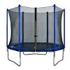 8FT Round Trampoline for Kids with Safety Enclosure Net, Outdoor Backyard Trampoline with Ladder RT - Blue