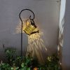 Backyard Patio Hanging Solar Metal Lamp Retro Money Hole Hollow Wind Light - Solar Kettle Light - Window grilles