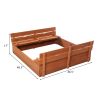 Wooden Sandbox Kids Outdoor Backyard Bench Play Sand Box  YJ - picture