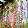 Artificial Wisteria Flowers Vine Silk Flower Wedding Garden Party Hanging Decor - Light Purple