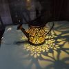 Backyard Patio Hanging Solar Metal Lamp Retro Money Hole Hollow Wind Light - Solar Kettle Light - Peony