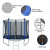 8FT Round Trampoline for Kids with Safety Enclosure Net, Outdoor Backyard Trampoline with Ladder RT - Blue