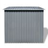 Garden Shed Gray Metal 74.8"x48.8"x71.3" - Grey