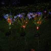 LED Daisy Flower Stake Light Solar Energy Rechargeable for Outdoor Garden - Purple