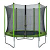 10FT Round Trampoline for Kids with Safety Enclosure Net, Outdoor Backyard Trampoline with Ladder RT - Green