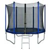 10FT Round Trampoline for Kids with Safety Enclosure Net, Outdoor Backyard Trampoline with Ladder RT - Blue