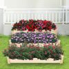 Bosonshop 3 Tier Raised Garden Bed Kit Wooden Planter Box Heavy Duty Solid Fir Wood, 47" x 47" x 21" - 1