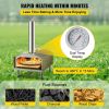 Outdoor Party Stainless Steel Portable Wood Pellet Burning Pizza Oven With Accessories - Silver A - Arched