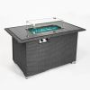 Outdoor 44" Gas Propane Fire Pit Table - gray