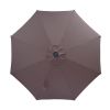 Backyard Patio Pool 9Ft Tilt And Crank Outdoor Umbrella With Solar Powered LED Lighted - Brown - Outdoor Umbrellas