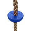 Climbing Rope Swing with Disc Swing Seat Set Rope Ladder for Kids Outdoor Tree Backyard Playground Swing - blue