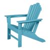 Classic Outdoor Adirondack Chair for Garden Porch Patio Deck Backyard, Weather Resistant Accent Furniture, Blue - blue