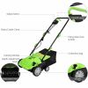 Backyard 2-In-1 Electric Lawn Scarifier And Power Grass Dethatcher W/ 40L Bag - Green - Grass Dethatcher