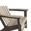 Chair Holder HDPE Patio Chairs Weather Resistant Outdoor Chairs for Lawn, Deck, Backyard, Garden, Fire Pit, Plastic Outdoor Chairs - Natural Wood Wash