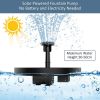 Mini Solar Water Fountain Pool Pond Waterfall Fountain Garden Decoration Outdoor Bird Bath Solar Powered Fountain Floating Water - 13cm