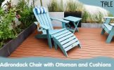 TALE Adirondack Chair Backyard Furniture Painted Seat Pillow Blue - default