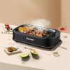 Smokeless Electric Portable BBQ Grill with Turbo Smoke Extractor - as show