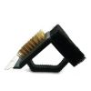 3 in 1 Cleaning Brush Barbecue Grill Cleaning Brushes, Copper Wire Brush, Steel Shovel, Sponge Brush - Black