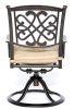 Patio Glider Chairs, Swivel Rocker, Garden Backyard Chairs Outdoor Patio Furniture 2 Pcs Set - With Cushion - Alum