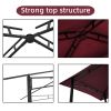 Outdoor Grill Gazebo 8 x 5 Ft, Shelter Tent, Double Tier Soft Top Canopy and Steel Frame with hook and Bar Counters,Burgundy YK - Burgundy