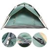 Double Deck Waterproof Pop Up Tent for Hiking Portable Automatic Tent for Camping 4 Person - Green