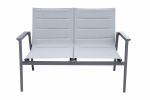 Modern Muse Aluminum Modern Coffee table and chair 5 pcs Set - Charcoal