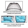 Hanging Egg Swing Chair with Stand Hammock Chair with Soft Cushion and Pillow for Backyard, Garden, Patio XH - Blue