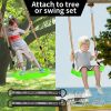 Fun Toys, Tree Swing Toys, Swing Surfing Board, Outdoor Toys for Child Play in Backyard Playground - Green