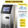 40KG 50KG 60KG 68KG/24H Commercial Home Ice Maker Ice Cube Machine High Ice Yield & Storage For Bar Cafeteria - Silver - 60KG/24H