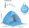 Pop Up Beach Tent for 1-3 Person Rated UPF 50+ for UV Sun Protection Waterproof - Blue