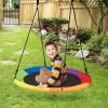 40 Inch Flying Saucer Tree Swing Outdoor Play for Kids - as show