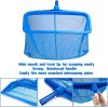 Pool Skimmer Net, Heavy-Duty Leaf Rake for Cleaning Swimming Pool and Pond - Blue