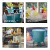 7.5 Gallon Modern Cool Bar Outdoor Patio Furniture With Wine Cooler  - Teal - Beverage Cooler Bar Table