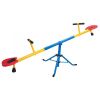 360-Degree Rotation Seesaw, Indoor Outdoor Teeter Totter, Kids Playground Equipment for Backyard XH - Red+Yellow+Blue+Black