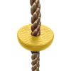 Climbing Rope Swing with Disc Swing Seat Set Rope Ladder for Kids Outdoor Tree Backyard Playground Swing - yellow