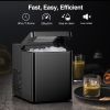 Electric Bullet-Cylindrical Ice maker 7 Mins Fast Icing 33lb/24h Bullet-Shape Ice Low Noise For Home Bar - Black - Ice Maker