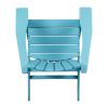 Classic Outdoor Adirondack Chair for Garden Porch Patio Deck Backyard, Weather Resistant Accent Furniture, Blue - blue