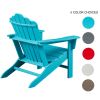 Classic Outdoor Adirondack Chair Set of 2 for Garden Porch Patio Deck Backyard, Weather Resistant Accent Furniture, Blue - blue