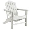 Classic Outdoor Adirondack Chair Set of 2 for Garden Porch Patio Deck Backyard, Weather Resistant Accent Furniture - white