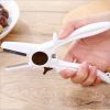 Nut Opener Reusable Stainless Steel Walnut Cracker Kitchen Gadget Tool for Walnut Chestnut Nut Cracker with Safety Lock - white