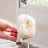 Bamboo Fiber Kitchen Cleaning Brush with Handle Magic Washing Pot Brush Sink Dish Cleaner Household Cleaning Tool Esg17392 - Beige