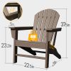 Chair Holder HDPE Patio Chairs Weather Resistant Outdoor Chairs for Lawn, Deck, Backyard, Garden, Fire Pit, Plastic Outdoor Chairs - Teak