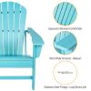 Patio Chairs Weather Resistant Outdoor Chairs for Lawn, Deck, Backyard, Garden, Fire Pit, Plastic Outdoor - Blue