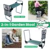 Garden Kneeler and Seat Stool, Foldable Garden Bench with Tool Pocket and Soft EVA Kneeling Pad for Senior, Gardening Lovers - KM4000