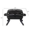 Portable Charcoal Grill BBQ and Smoker with Lid, Folding Tabletop Grill, for Camping Patio Backyard Outdoor Cooking, Black  YJ - picture