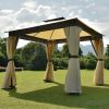 Gazebo Canopy Soft Top Outdoor Patio Gazebo Tent Garden Canopy for Your Yard, Patio, Garden, Outdoor or Party - khaki