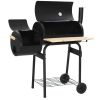 Free shipping Classic charcoal grill smoky machine - black