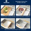 Trustmade 30" x 19" Workstation Ledge Handmade Undermount Kitchen Sink SUS304 Stainless Steel 16 Gauge Big Single Bowl Bar or Outdoor - 30 in